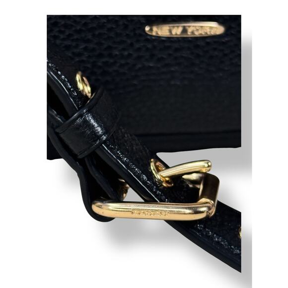 Coach Ellie File Bag Black Pebble Leather Crossbody Shoulder Bag Gold Hardware - Picture 10 of 16